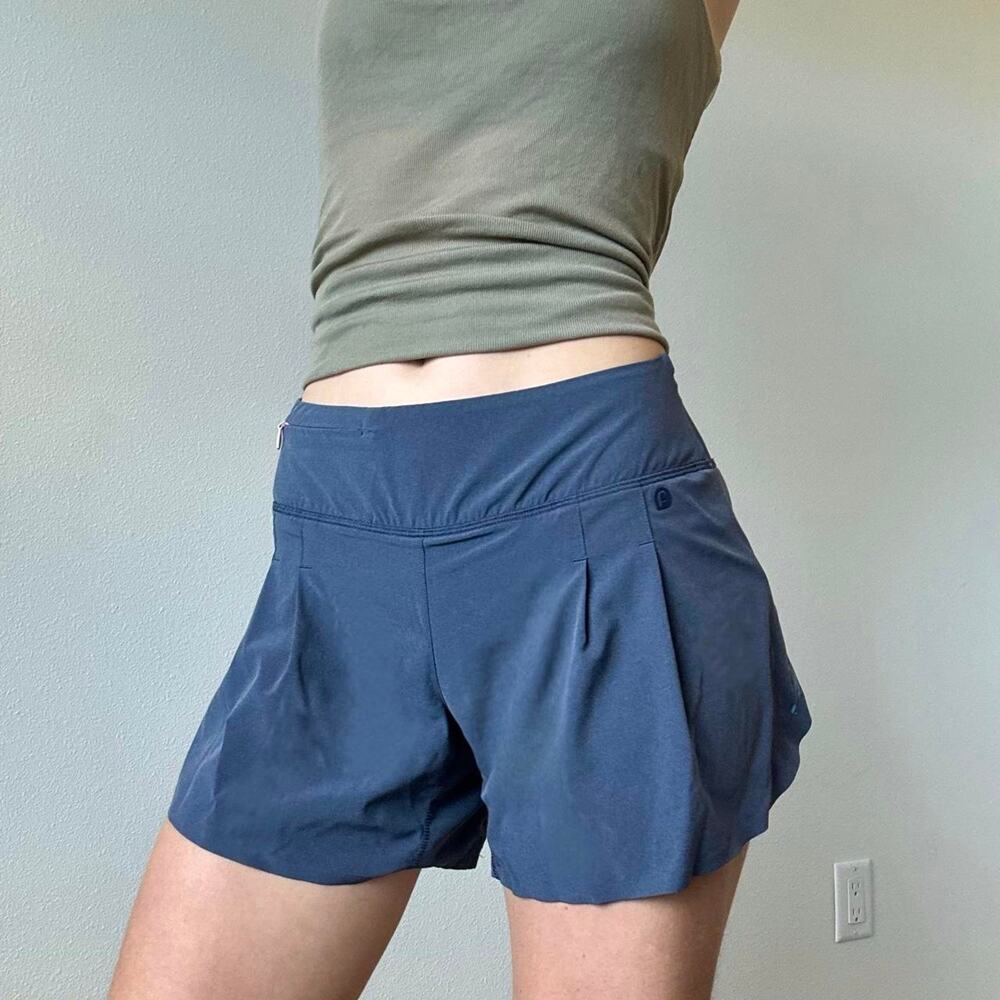 Brooks pure project navy blue pleated running shorts - Small